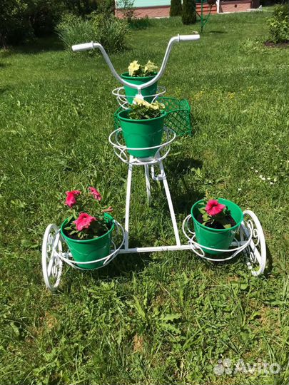 Декоративный велосипед вазон для цветов уличный