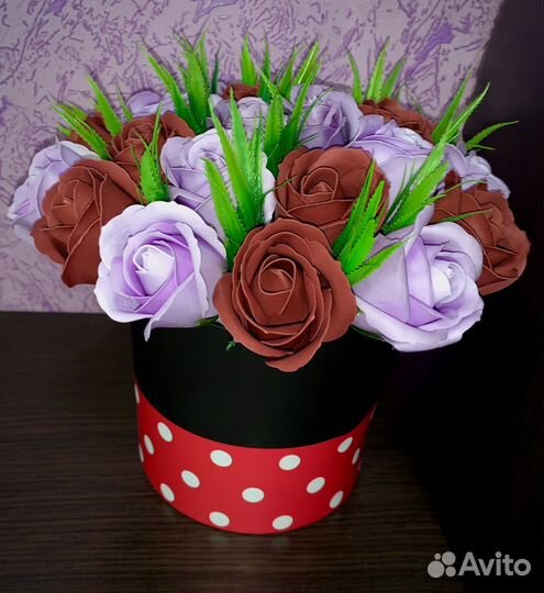 Букет из мыльных роз
