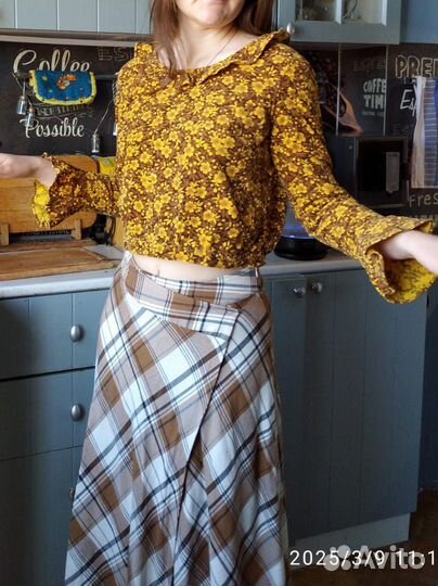 Винтажная вельветовая кофта