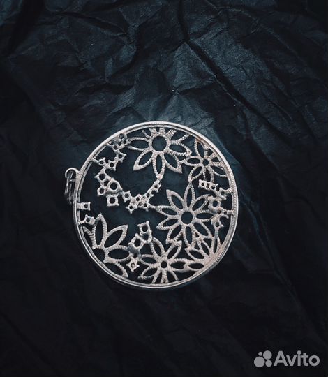 Серебряный кулон с цирконием