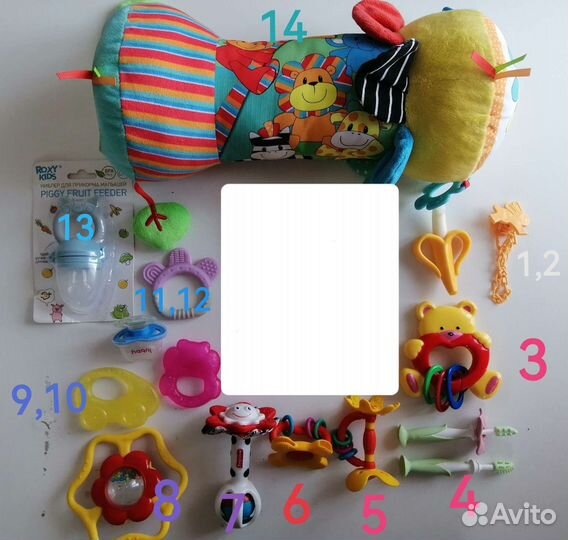 Прорезыватели грызунки, игрушки развивающие