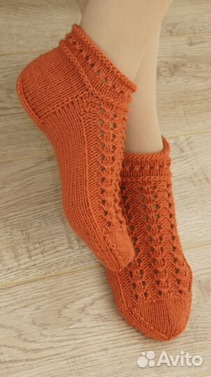 Носки шерстяные вязаные женские ручной работы