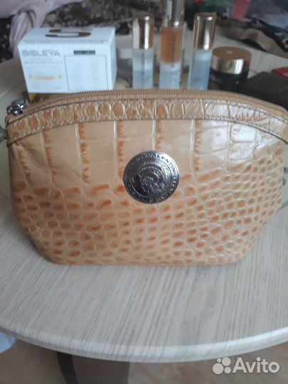 Косметичка новая, натуральная кожа, Италия