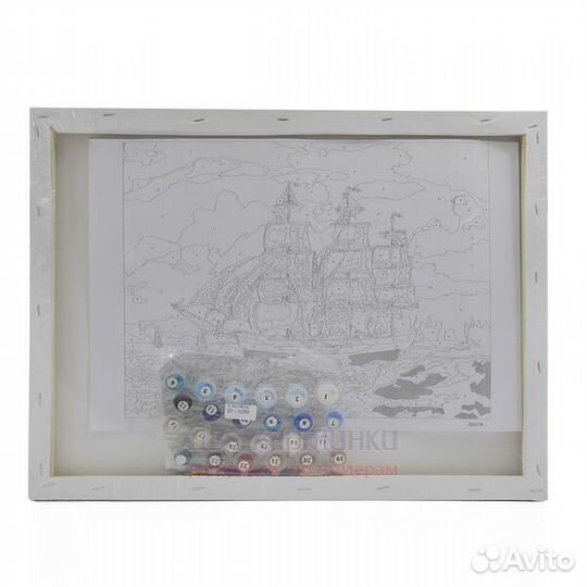 Картина по номерам 40x50 Медведь и птичка в лесу