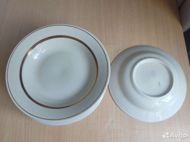 Тарелки СССР, стеклянная кофейная пара