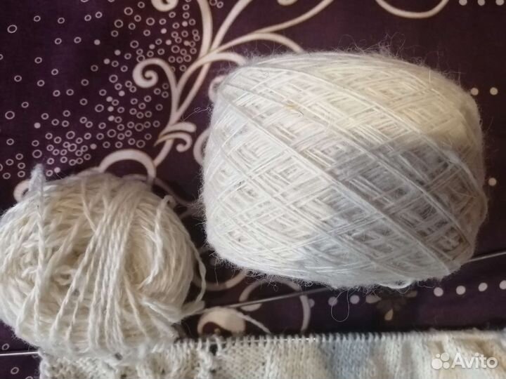 Пряду собачий, кроличий, козий пух (шерсть)