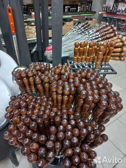 Шампура из нержавейки с деревянной ручкой