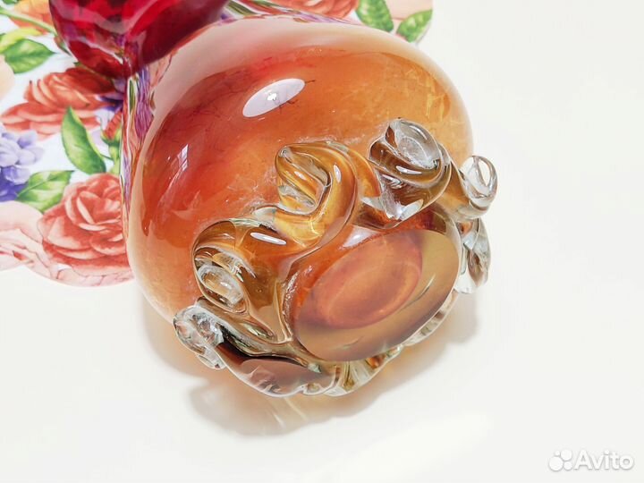 Ваза для цветов цветное стекло СССР