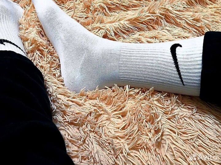 Носки nike высокие белые