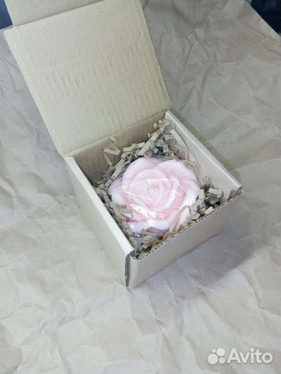 Свеча в виде розы Ароматическая