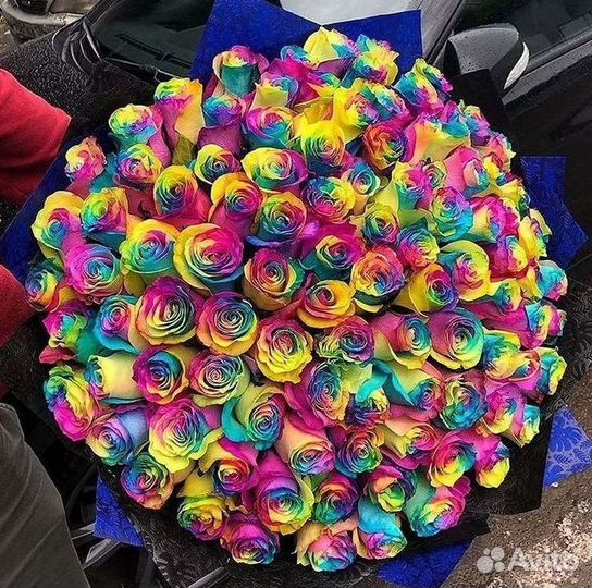 Радужные розы с доставкой