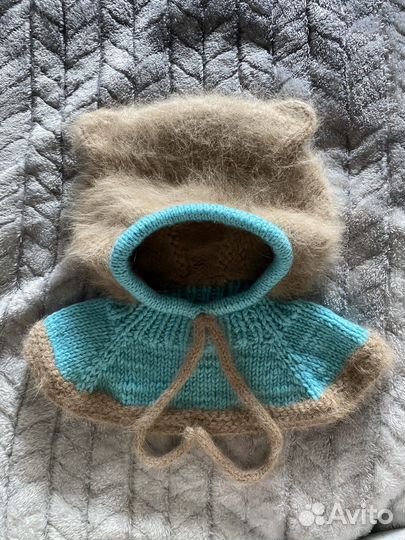Шапка шлем мишка