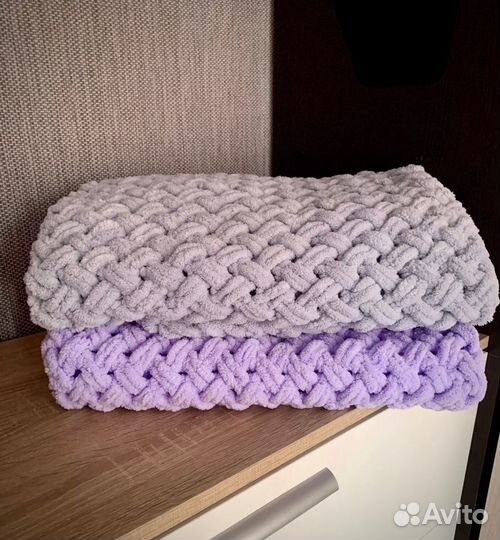 Плед детский вязаный