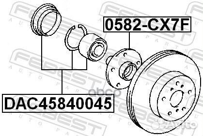 Подшипник ступицы передний mazda 6 (GG/GH) DAC4