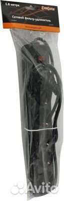 Сетевой фильтр ExeGate SP-6-1.8B 1,8м 6 розеток черный (EX119391RUS)