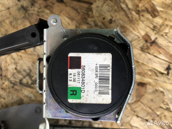 Ремень безопасности передний правый opel astra H