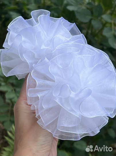 Банты для школы из органзы, замши