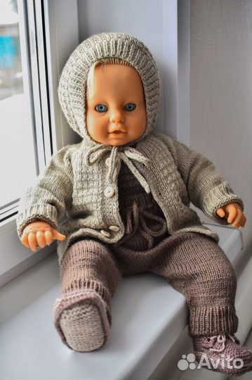 Костюм детский вязаный на 3-6 мес