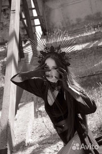 Корона-нимб (корона на Хэллоуин, корона с лучами)