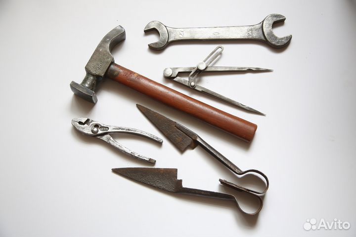Инструмент СССР, молоток, ножницы