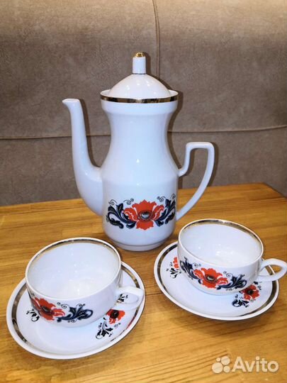 Чайный набор Рига. СССР. Рижский фарфоровый завод