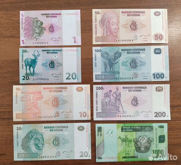 Банкноты Гамбии, Конго, Сан-Томе и Принсипи