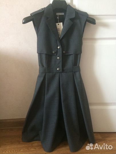 Школьный сарафан серый