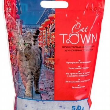 Наполнитель для кошек, силикагелевый, 5 л