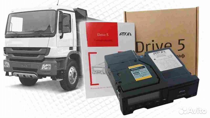 Цифровой автомобильный тахограф Atol.С установкой