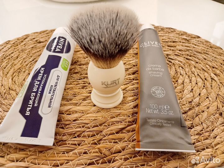Для бритья помазок Kurt, крем Nivea, Cli