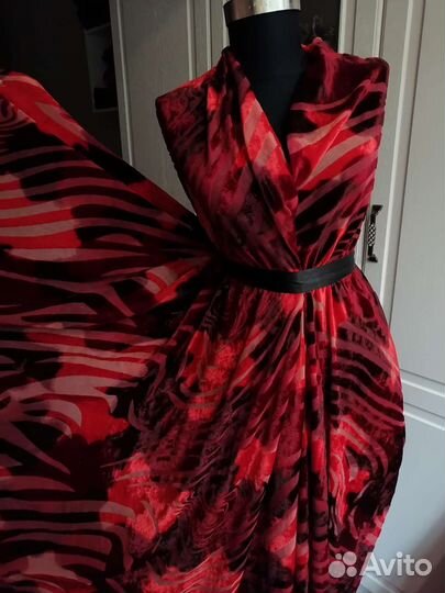 Ткань панбархат на шифоне винтаж 07