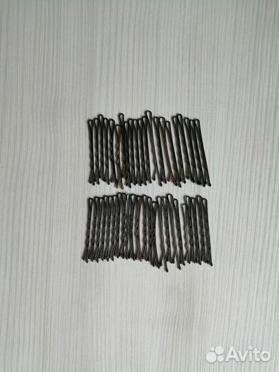 Невидимки для волос черные 44 шт