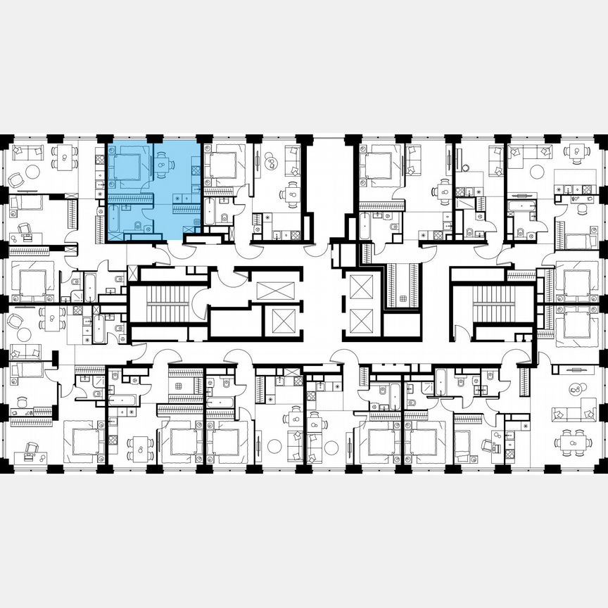 1-к. квартира, 35,6 м², 35/64 эт.