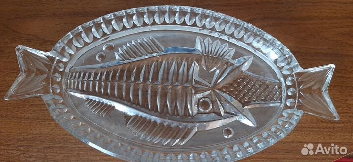 Хрусталь,ссср: салатница,рог,селедочница