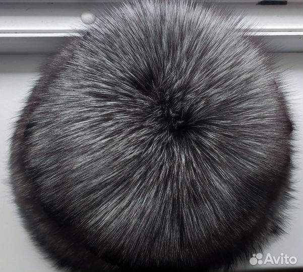 Шапка зимняя меховая женская чернобурка