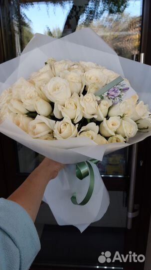 Белая роза 25/55/101 Круглосуточно