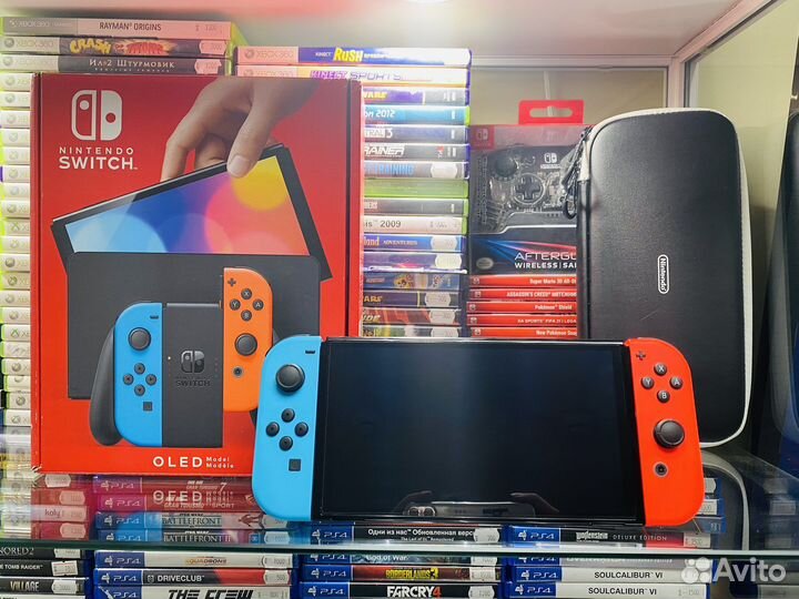Новый Switch Oled прошитый + 128gb + гарантия