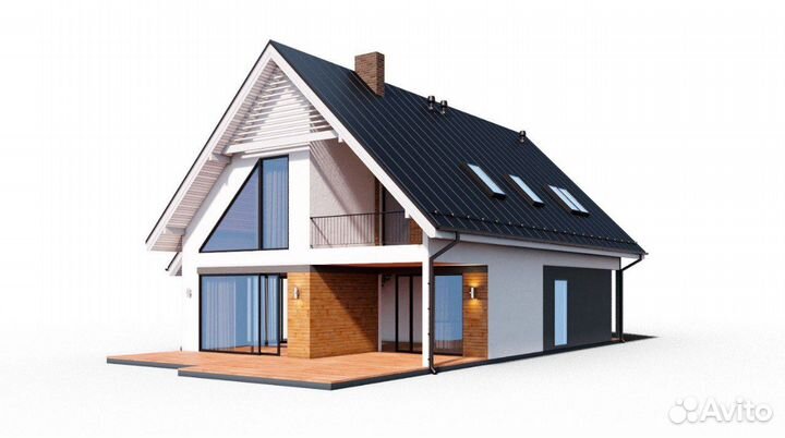 Каркасный дом Омега 117 Топ Новинка Проект 24г