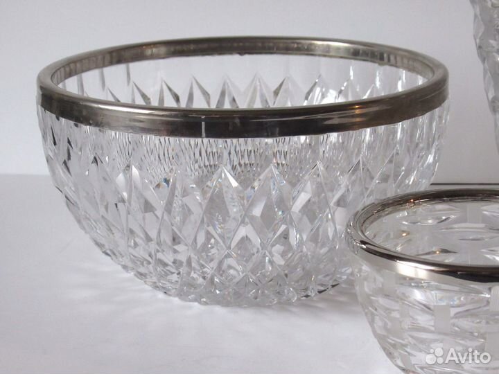 Хрустальные вазы с ободком СССР