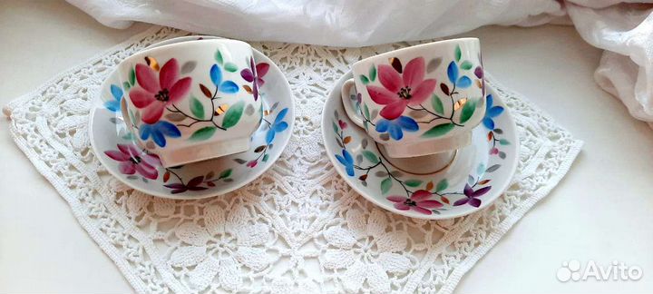 Чайная пара Пролетартй Крокус СССР