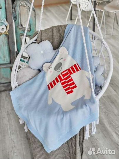 Плед вязаный 90х90