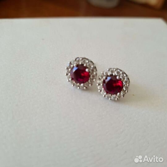Серьги гвоздики серебро