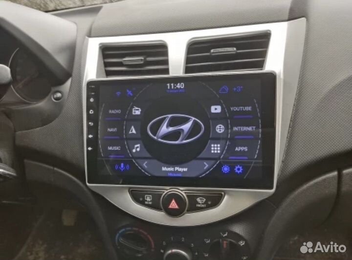 Магнитола для hyundai solaris хендэ солярис 1