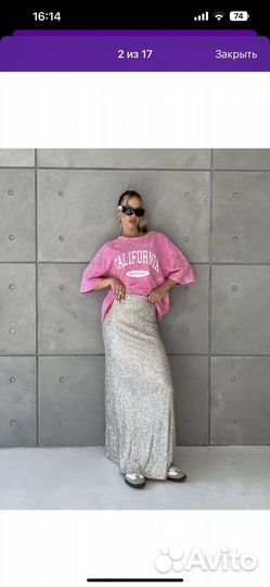 Юбка в пайетках