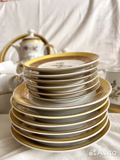 Чайный сервиз с павлинами Kahla ГДР в идеале