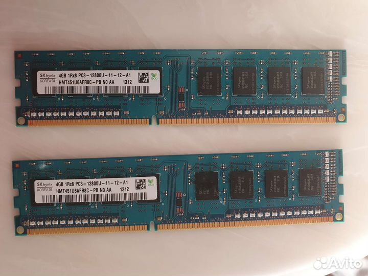 Оперативная память 4 гб 2 шт