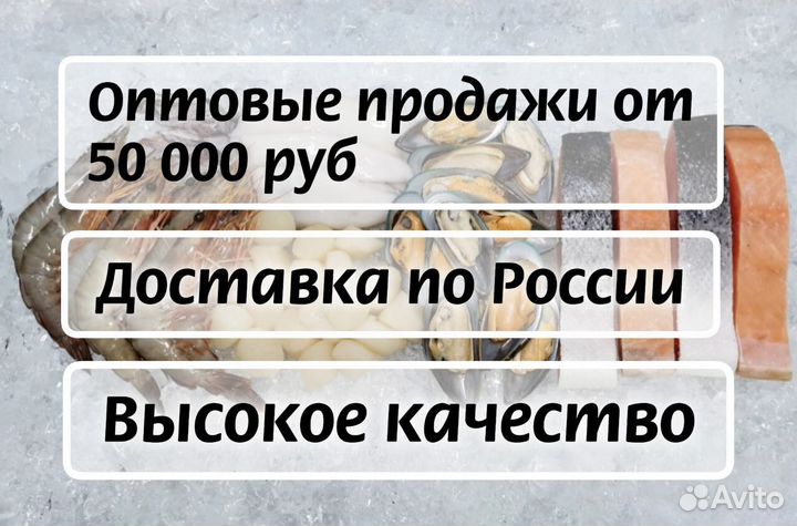 Морепродукты оптом. Краб, креветка, гребешок