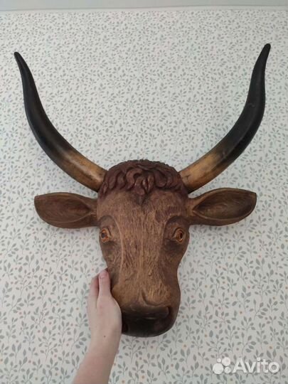 Панно из дерева Бык Бычок Корова