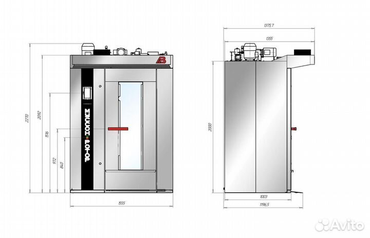 Оборудование для пекарни Муссон Ротор 55 +горелкка