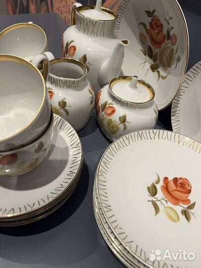 Фарфоровый сервиз чайный лфз СССР